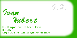 ivan hubert business card
